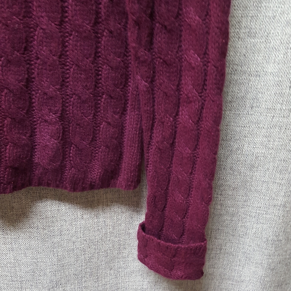 Access Maroon Turtle-Neck Sweater Euc Size M - image 4